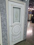 Дверь межкомнатная «Имидж 31» остекленная эмалит белый золото, фото 2