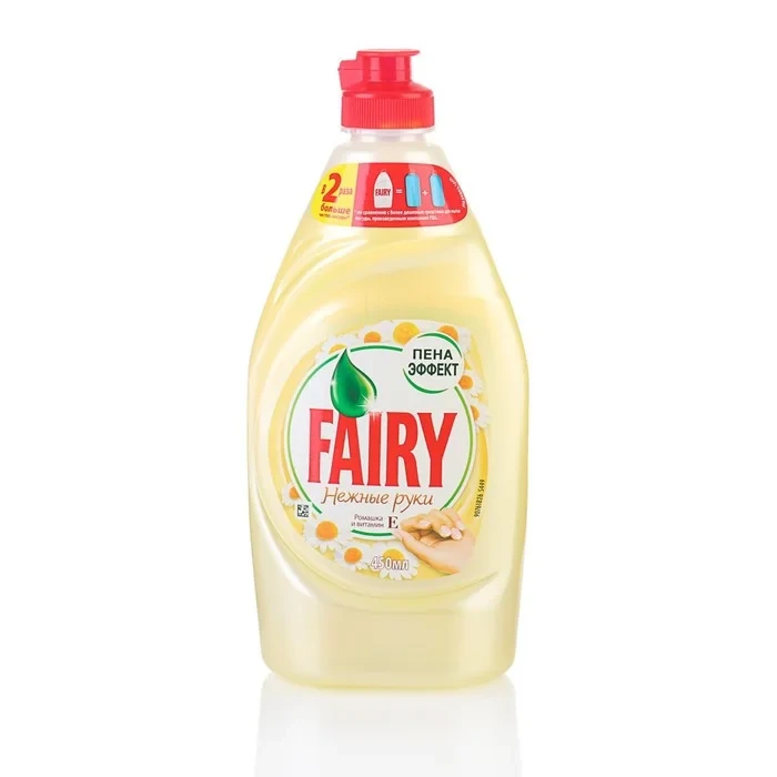 Средство для мытья посуды Fairy "Нежные руки. Ромашка и витамин Е", 450 мл