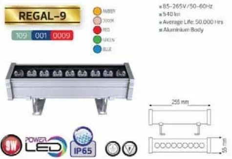 LED Прожектор для подсветки фасада 9 W Янтарный, фото 1