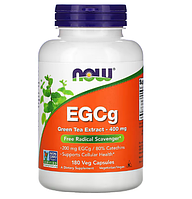 NOW Foods, EGCg, экстракт зеленого чая, 400 мг, 180 растительных капсул