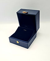 Ювелирная коробочка синяя с кнопкой для кулона 19375-140