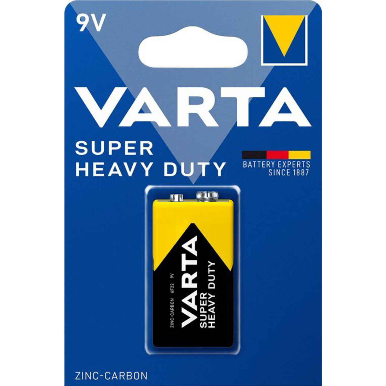 Батарейка VARTA Super Heavy Duty Zinc-Carbon 9V Крона 6F22 - фото 1 - id-p86363077