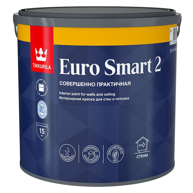 Краска интерьерная EURO SMART 2 гл/матовая ТИККУРИЛА 9 - фото 1 - id-p104409233