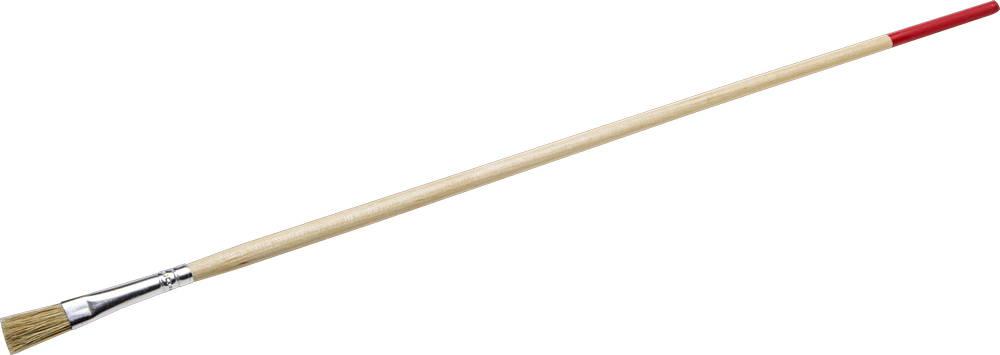 Кисть плоская тонкая STAYER ″UNIVERSAL-STANDARD″, светлая натуральная щетина, деревянная ручка, №2 x 5мм