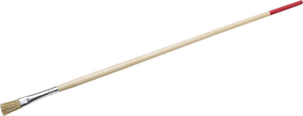 Кисть плоская тонкая STAYER ″UNIVERSAL-STANDARD″, светлая натуральная щетина, деревянная ручка, №6 x 8мм