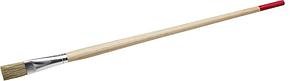 Кисть плоская тонкая STAYER ″UNIVERSAL-STANDARD″, светлая натуральная щетина, деревянная ручка, №14 x 15мм