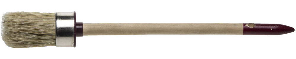Кисть круглая ЗУБР ″УНИВЕРСАЛ - МАСТЕР″, светлая щетина, деревянная ручка, №6, 30мм