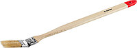 Кисть радиаторная угловая ЗУБР УНИВЕРСАЛ-МАСТЕР , светлая натуральная щетина, деревянная ручка, 25мм