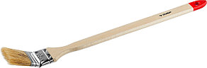 Кисть радиаторная угловая ЗУБР ″УНИВЕРСАЛ-МАСТЕР″, светлая натуральная щетина, деревянная ручка, 38мм