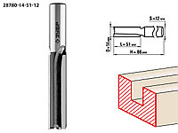 ЗУБР 14x51мм, хвостовик 12мм, фреза пазовая прямая