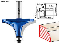 ЗУБР 63,5x32мм, радиус 25мм, фреза кромочная калевочная №1