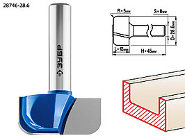 ЗУБР 28,6x13мм, радиус 5мм, фреза пазовая фасонная №7