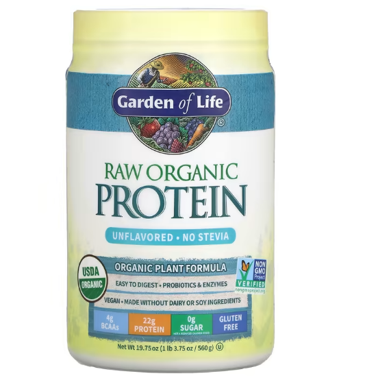 Garden of Life, Органический белок RAW, органическая растительная формула, без ароматизаторов, 560 г (19,75 ун
