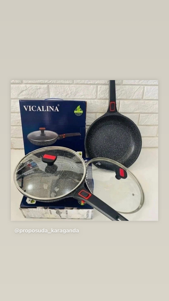 Сковороды с каменным покрытием vicalina 24см(8 шт в коробке) - фото 1 - id-p56061441