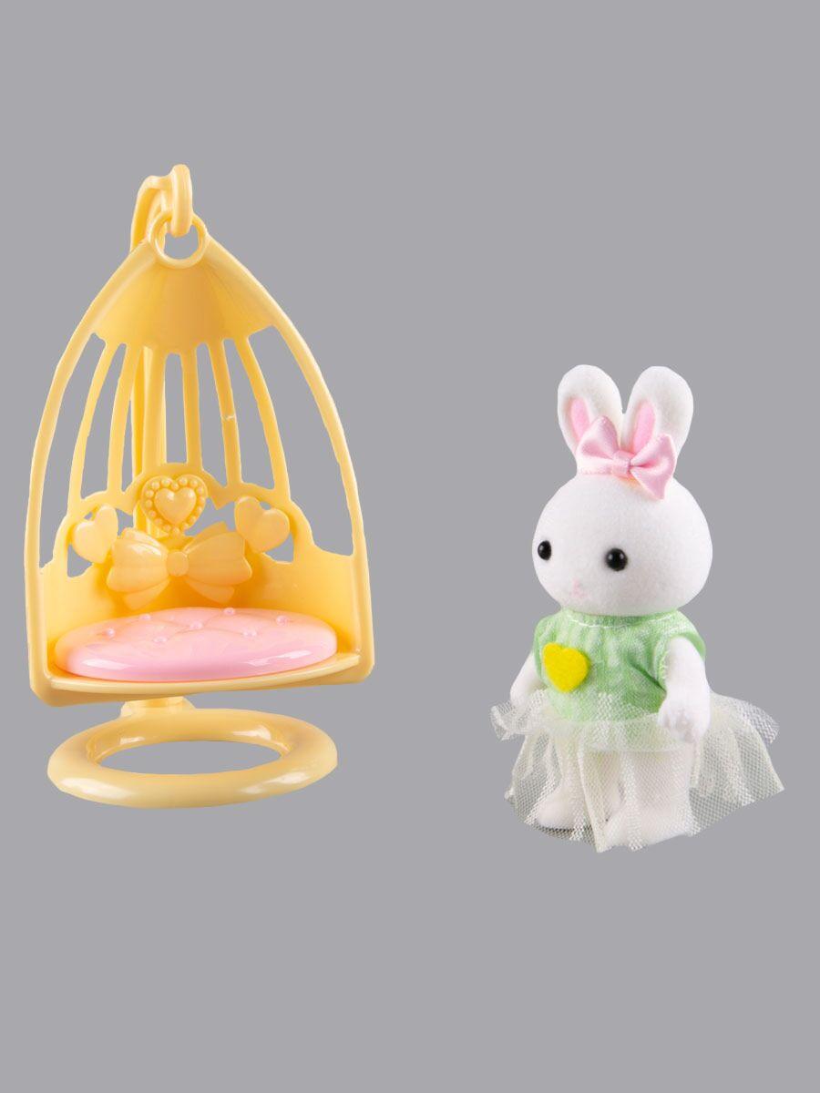 Игровой набор Зал, зайка, игрушечная мебель для гостинной аксессуары