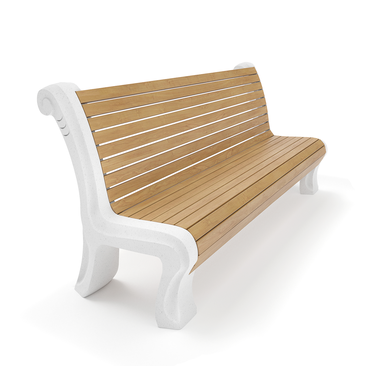 Скамейка уличная JOTA TALGAR - BENCH со спинкой из композитного мраморного камня