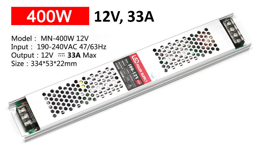 Блок питания MN-400W12V, 12В 33А 400Вт