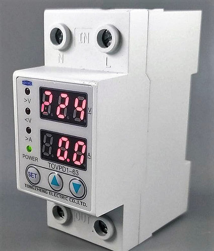 Реле защиты напряжения и тока с дисплеем 63А 140~300V (id 104416065)