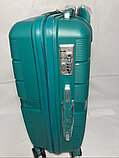 Маленький пластиковый дорожный чемодан на 4-х колёсах"Travel Time". Высота 53 см, ширина 34 см, глубина 21 см., фото 5