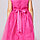 Платье с блестками и цветочным поясом, ярко-розовое. От 3 до 5 лет., фото 6