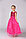 Платье с блестками и цветочным поясом, ярко-розовое. От 3 до 5 лет., фото 2