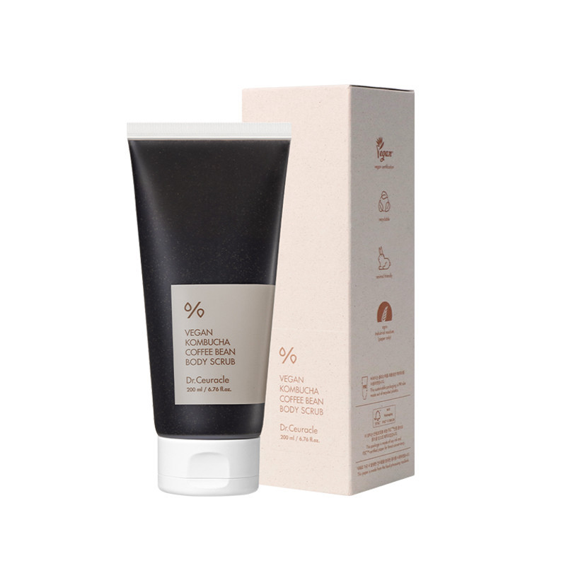 Веганский кофейный скраб для тела с комбучей Dr Ceuracle Vegan Kombucha Coffee Bean Body Scrub, 200 мл