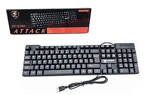 Клавиатура OUIDENY ET-6100 Attack черный