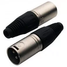 Разъем штекер XLR (Canon) 3 pin на кабель (металл)