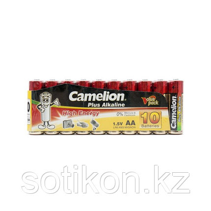 Батарейка CAMELION Plus Alkaline LR6-SP10-DA 10 шт. в плёнке, фото 2