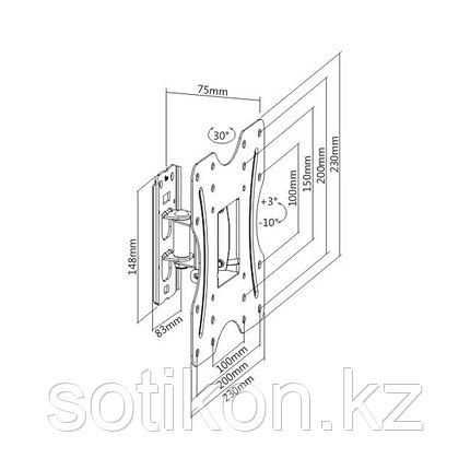 Кронштейн Deluxe DLKLA27-220 для ТВ и мониторов, 23"-42", фото 2