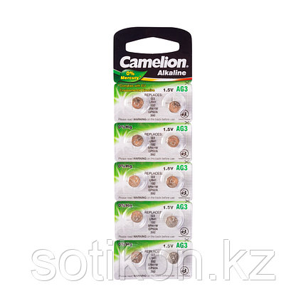 Батарейка CAMELION Alkaline AG3-BP10(0%Hg) 10 шт. в блистере, фото 2