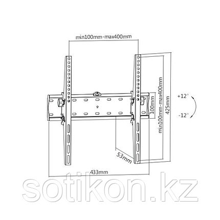 Кронштейн Brateck KL21G-44T для ТВ и мониторов, 32"-55", фото 2