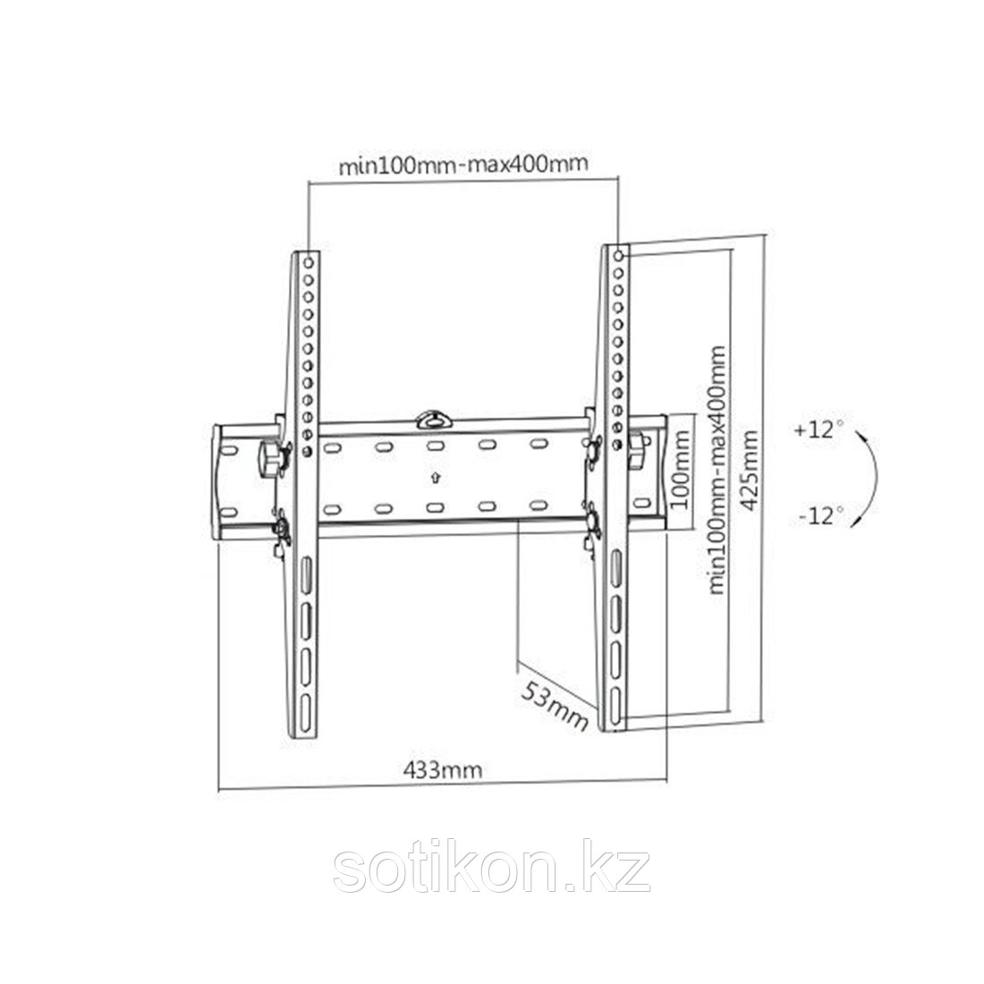 Кронштейн Brateck KL21G-44T для ТВ и мониторов, 32"-55" - фото 2 - id-p104442081