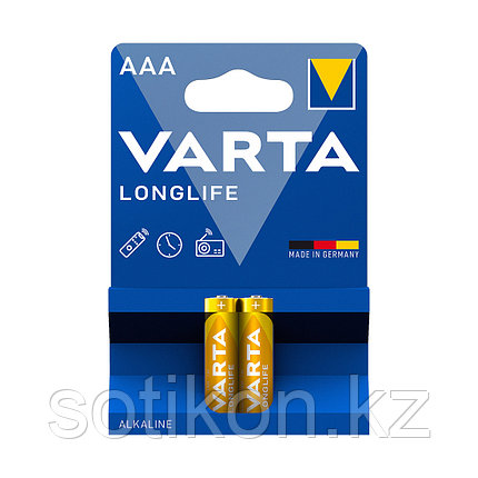 Батарейка VARTA Longlife Micro 1.5V - LR03/ AAA (2 шт), фото 2