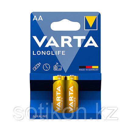 Батарейка VARTA Longlife Mignon 1.5V - LR6/ AA 2 шт в блистере, фото 2