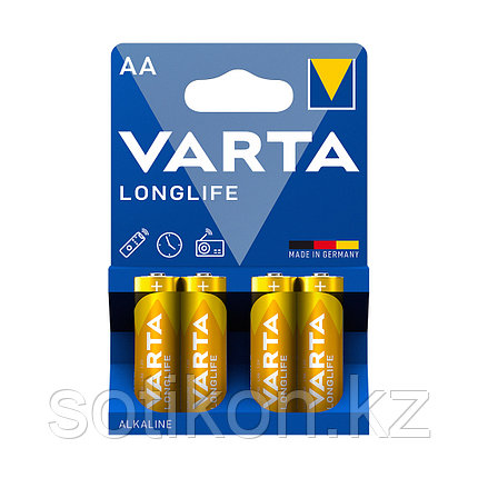 Батарейка VARTA Longlife Mignon 1.5V - LR6/AA 4 шт в блистере, фото 2