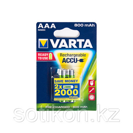 Аккумулятор VARTA R2U Micro 1.2V - HR03/AAA 800 мАч (2 шт), фото 2