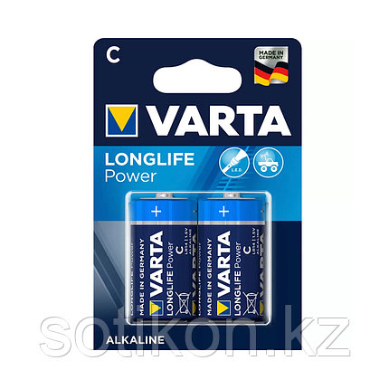 Батарейка VARTA Longlife Power 1.5V - LR14/ C (2 шт) в блистере, фото 2