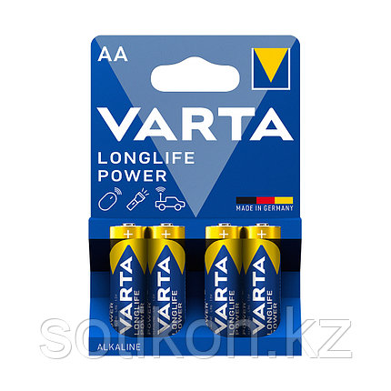 Батарейка VARTA Longlife Power Mignon 1.5V - LR6/AA 4 шт в блистере, фото 2