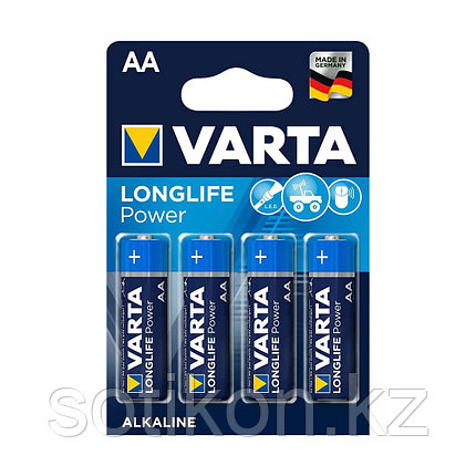 Батарейка VARTA Longlife Power Mignon 1.5V - LR6/AA 4 шт в блистере, фото 2