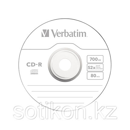 Диск CD-R Verbatim (43351) 700MB 50штук Незаписанный, фото 2