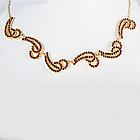 Колье из позолоченного серебра с природным богемским гранатом, фото 2