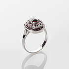 Кольцо из серебра с природным богемским гранатом - размер 17,5, фото 4