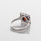 Кольцо из серебра с природным богемским гранатом - размер 19, фото 3