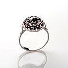 Кольцо из серебра с природным богемским гранатом - размер 16, фото 4