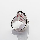 Кольцо из серебра с природным богемским гранатом - размер 18, фото 3