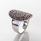 Кольцо из серебра с природным богемским гранатом - размер 18, фото 4