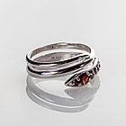Кольцо из серебра с природным богемским гранатом - размер 18,5, фото 2