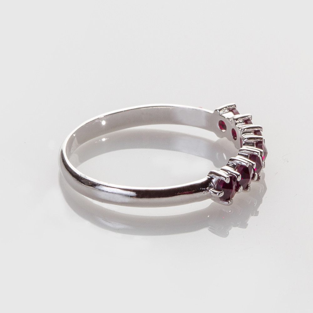 Кольцо из серебра с природным богемским гранатом - размер 18 - фото 2 - id-p104447447