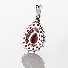 Кулон из серебра с природным богемским гранатом, фото 4